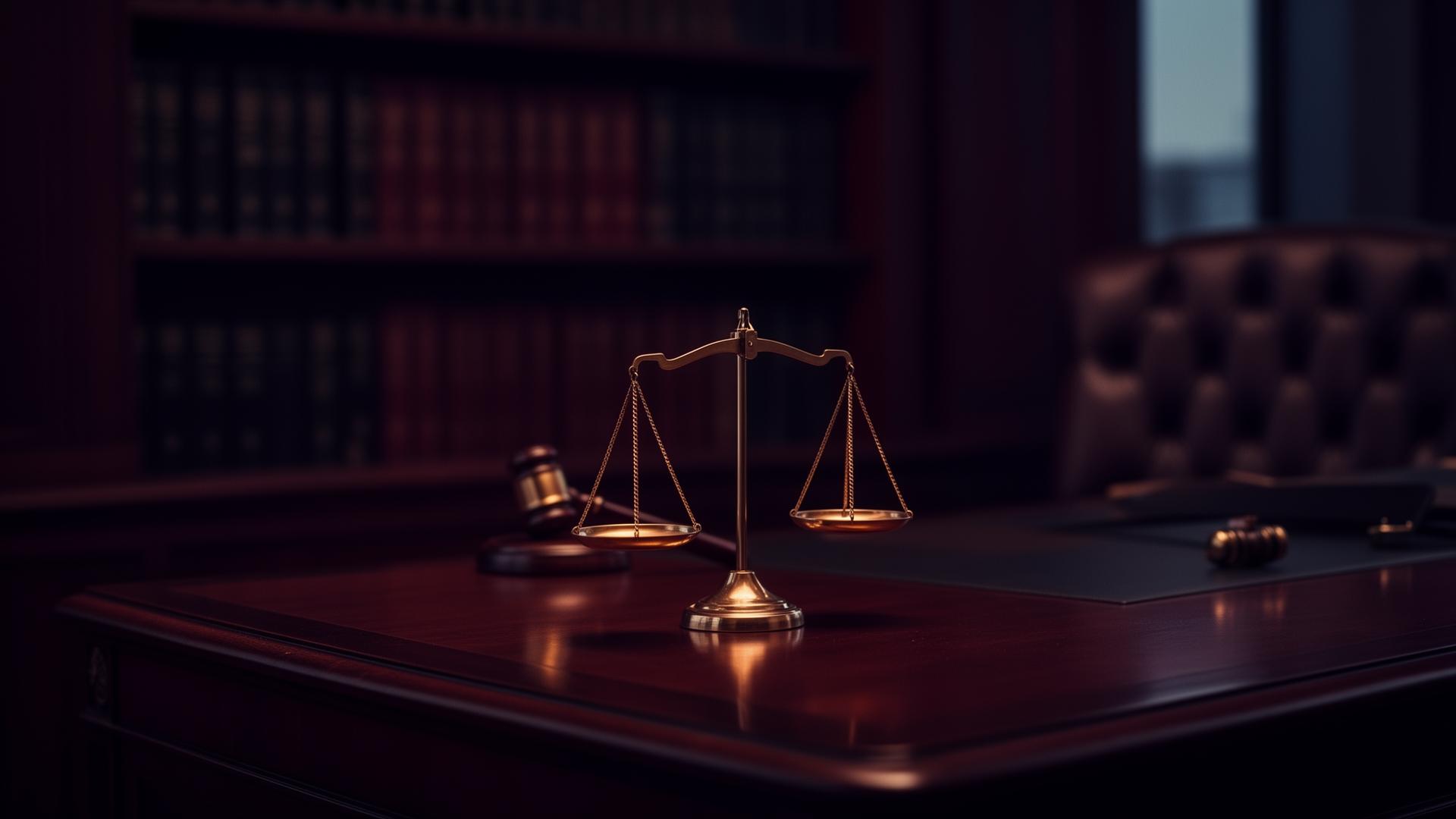 Cabinet d'avocat — balance de la justice